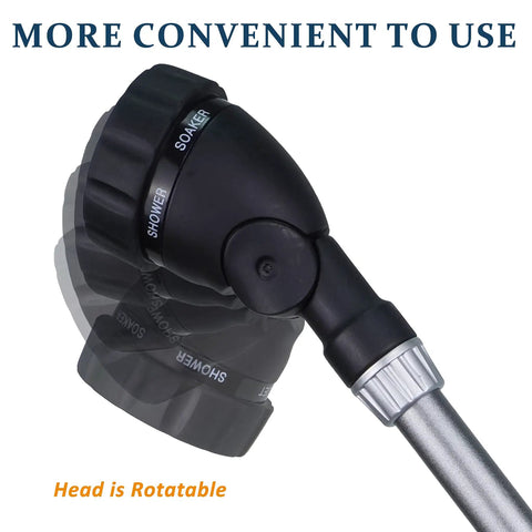 Lightweight Watering Wand With 6 Spray Modes For Hanging Baskets And Windows, 22 Inch Reach, rotatable 90 degree nozzle