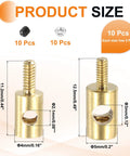 RC Hobbyist Linkage Stoppers Set With Nuts And Screws For Servo Arms And Push Rods, Copper Gold Finish, 10 Pieces, D4x2.1mm And D5x3mm Holes