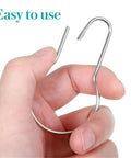 150 Pcs No Fuss Gourd Shaped Shower Curtain Hooks Rustproof Glide Roller Hanging Rings For Bathroom Rod Durable Easy Slide Curtain Buckles