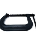 Clamp With Six Inch Jaw Opening And Four Inch Throat Drop Forged Heavy Duty Beast Of A Clamp With 6600 Pound Clamping Force Powder Coated Finish Smooth Spindle For Easy Adjustments Pro Grade For Woodworking And Metalworking Projects