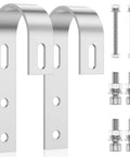 Heavy Duty Solar Panel Balcony Bracket Kit, 2 Pcs 304 Stainless Steel PV Module Mounting Hooks, No Drill Quick Install