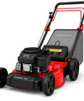Gas Self Propelled Lawn Mower For Hills And Medium Yards, A Yard Workhorse With 170cc OHV Engine, 3 In 1 Mulching Bagging Discharge, 6 Position Height, Alloy Deck, Easy Start, Rear Wheel Drive, red 21-inch mower with rear bag