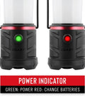 Dual Color LED Emergency Light 1250 Lumens, Storm Proof power indicators with green for power and red for battery change