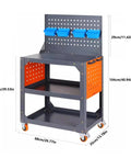 Beefy Heavy Duty Rolling Tool Cart With Three Tier Thickened Shelves And Durable Wheels Steel Utility Cart For Garage Shop And Warehouse Multi Functional Auto Repair Trolley For Mobile Workstation And Easy Organized Storage, 68x35x104cm