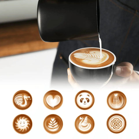 20 Oz Milk Frother Pitcher For Espresso And Latte Art Pen For Foam Stainless Steel Steaming Cup With Nonstick Coating Black