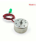 Brushed Micro DC Motor RF-300C Mini 300 Series, 5V 6V 9V 12V, 7000 RPM, 24mm round spindle, red wires, Model A