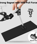 Magnetic Soldering Clamp With 2.16 Inch Jaw And 55 Lb Base, 360 Degree Rotation, shown with magnetic base and flexible arm.