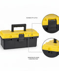 Compact Portable Toolbox With Handy Carry Handle For Tools And Hardware Durable PP Storage Box For Screws Nails And Small Parts