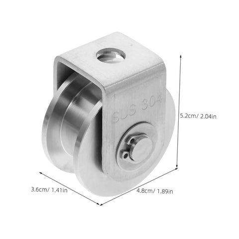 Stainless Steel Pulley Wheel Built Tough Heavy Duty Wire Rope Pulley For Sliding Doors And Rigging with dimensions