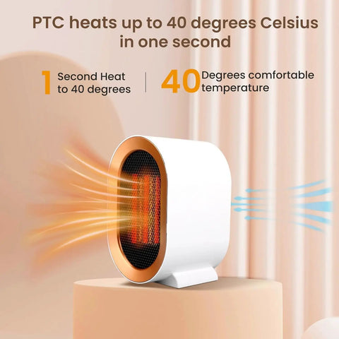 Indoor Space Heater With Dual 1200W And 800W Modes Portable Desk Heater For Office Or Home Ceramic PTC Heating Delivers Quick Heat