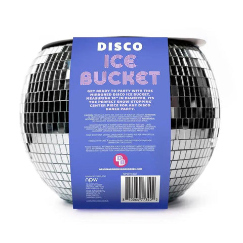 Disco Ball Ice Bucket Large With Mirrored Tile Design For Parties And Girls Night Bachelorette Champagne Cocktail Cooler