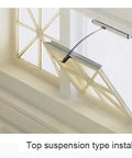 Automatic Electric Window Opener Motor Actuator With Adjustable Travel From 3.94 To 15.75 Inches installed in various windows