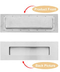 Front and back view of Recessed Sliding Door Handles With Concealed Hardware Stainless Steel Finger Pulls 4 Pack