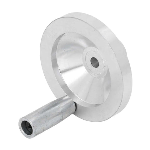 Hand Wheel With Revolving Handle For CNC Lathes, Aluminum Alloy Wheel For 0618 CJ0618A, chamfered hole visible