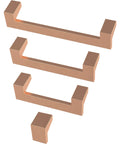 Mirrored Cabinet Handles 10 Pack Center To Center 3 Inch Brushed Copper Kitchen Drawer Pulls for Cabinets And Furniture Dresser Hardware