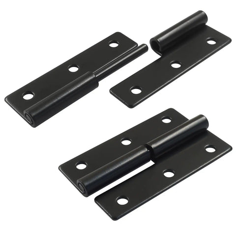 2 Pack 2.5 Inch Black Right Off Hinge Heavy Duty Iron Hinge For Indoor Outdoor Doors And Cabinets Built To Withstand Humidity Weather And Daily Wear Sleek Durable Finish For Long Lasting Use, black iron hinges