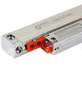 Heavy Duty Digital Calipers Plus Solid Three Axis Dro Setup Sds63v In Rugged Steel Case And Ka300 Scales close-up view of scales and connectors.