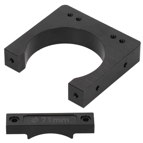 Top Shelf CNC Spindle Motor Mount Bracket For 71mm Collets, cast aluminum design with anti-corrosion finish, angled view.