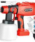 Heavy Duty HVLP Electric Paint Sprayer Cranks Out Dang Smooth Durable Coatings For Deck Repair Wall Touch Ups And Furniture Restoration With Zero Hassle Super Quick Setup with 1L tank and various tips.