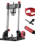 Heavy-Duty Portable Drill Guide With One Half Inch Keyed Chuck, 0 To 60 Degree Adjustable Angle Pro-Grade Precision Jig in full view