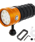 Beast Mode Bright Underwater Dive Light With 25000 Lumens For Underwater Photography And Video 100m Waterproof Depth