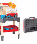 Vehicle Service And Repair Workbench Play Set With Realistic Tools For Young Builders Includes Drill Hammer Saw Wrench