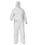 Disposable Coveralls A35 With Hood White 2XL Liquid And Particle Protection Microporous Film Laminated Lightweight PPE Gear Suit For Work