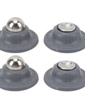 RV Magnetic Door Catch Set In ABS And Stainless Steel, Quiet Door Holder Latch Pair, gray magnetic holders close-up