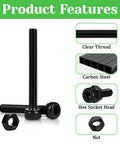 100 Count M3 X 50mm Hex Socket Head Cap Screws Made From Hella Durable Carbon Steel With Premium Black Oxide Finish And Includes An Allen Wrench For Total Beast Performance On Your Next Project, showcasing features like clear thread and hex socket head.