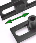 Woodworking Planing Stop Set For Tables And Workbenches, 19mm Aluminum Alloy Pew Dogs Clamps With Non Slip Pad close-up view