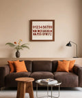 Premium Acrylic Letter And Number Router Templates Pack Of Six Hella Durable Woodcarving Stencils With Punctuation Marks Totally Legit For Any Diy Project Or Custom Engraving Job Measuring Roughly 7By2 Inches displayed in a cozy living room.