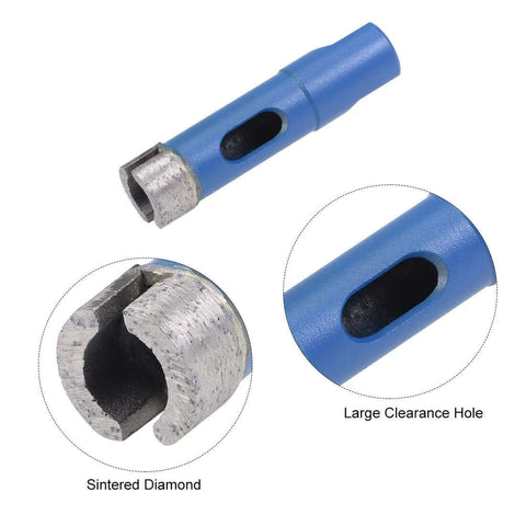 uxcell 14mm sintered diamond core drill bit for masonry; shank, dry or wet drilling on brick/concrete, fits M10 grinder