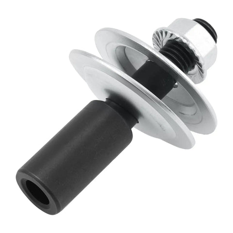 RS775 Compact DC Motor Sander Polisher Kit 12V 24V 120W Brushed Build With 5Mm Shaft mount component with black rubber and silver metal parts.