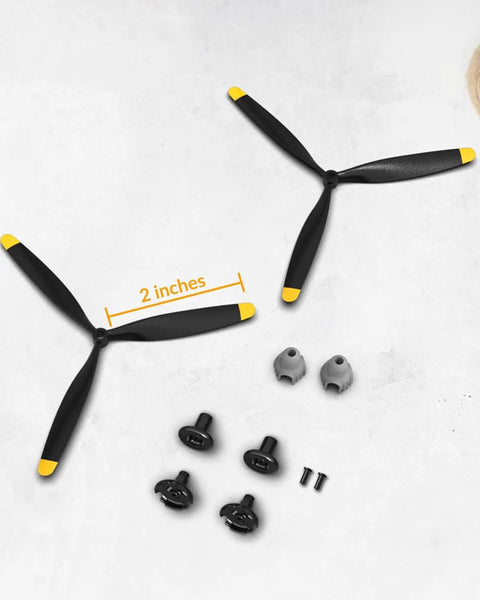 Replacement RC Plane Propeller Set Of 5 For Legend War Bird Series 400 4 Channel Remote Control Aircraft Black nylon props