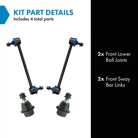 Front Suspension Kit With Ball Joints And Sway Bar Links For Replacement Includes Two Front Lower Ball Joints And Two Stabilizer Links easy DIY install
