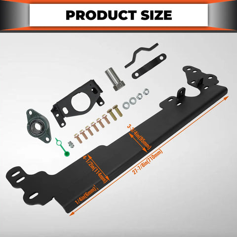 Steering Box Brace For Jeep Cherokee XJ 1984 To 2001 Steel Sector Shaft Support components, powder coated black, solid welded