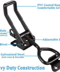 Close-up of Beefy 8 Pack Toggle Latch Catch Kit with adjustable cabinet lever locks, PVC handle, durable cold-rolled steel construction.