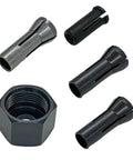Collet Cone Set For Die Grinders Five Piece Kit With Two 6.35mm Cones One 6mm Cone One 3mm Cone Plus Pro Grade Collet Nut