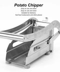 Potato chip cutter with stainless steel blades; manual vegetable slicer for potatoes and carrots