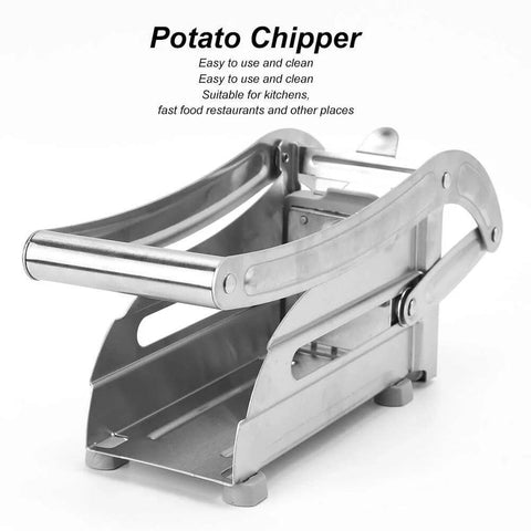 Potato chip cutter with stainless steel blades; manual vegetable slicer for potatoes and carrots
