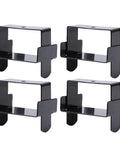 Heavy Duty Greensen Stainless Steel Leaf Spring Clamp Kit 4 Pack With Repair Clips For 2.5 Inch Wide Springs On Trucks And Trailers Built To Last In Any Weather Conditions, four black clamps
