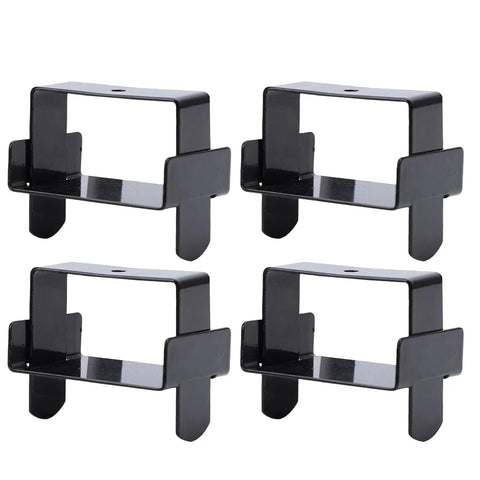 Heavy Duty 4 Pcs Stainless Steel Leaf Spring Clamp Kit For Trucks Trailers Campers To Fix Bend And Rattle On 2.5 Inch Wide Springs, black