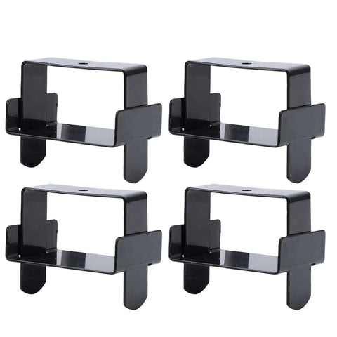 Funien Heavy Duty Leaf Spring Clamp Kit 4 Pack Stainless Steel Repair Clips Up To 2.5 Inch Wide Springs For Trucks Campers Trailers Axle Torque Control Rugged Build That Won Bend Or Break On The Road Keep It Tight And Safe Like A Boss., four black leaf spring repair clips