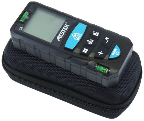 Hard Travel Case For RockSeed And Mileseey Laser Measure 165 Feet Digital Laser Distance Meter Built To Go The Distance EVA Shell With Cushioned Interior Protective Carrying Case Fits RockSeed Mileseey, black zip case with laser measure
