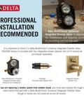 Delta MultiChoice Universal Integrated Diverter Valve installation recommendations with cartridge and diverter trim