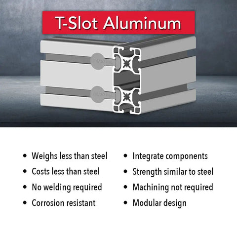 Badass Heavy Gauge 40X80 Millimeter T Slotted Aluminum Extrusion Rail With Six Open Slots For DIY Fabrication Projects Dang Versatile Modular Track System Clear Anodized 305 mm Long showing details of T-slot features.