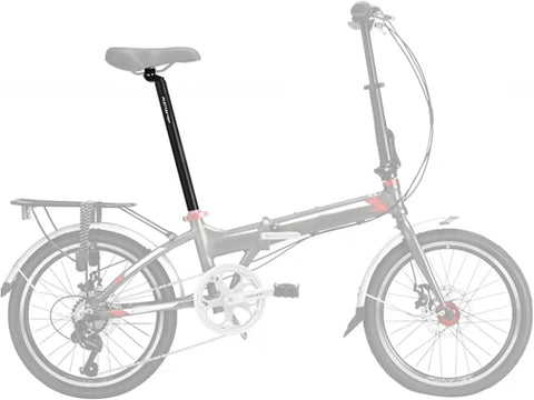 Extra Long 440mm Aluminum Bike Seat Post Replacement For BMX MTB And E-Bikes 25.4/27.2/28.6/30.9/31.6mm installed on bike frame