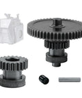 Beefed-Up Dual Gear Extruder Upgrade Kit for Elegoo 4 Pro Plus Max with nanocoated mold steel gears and one piece shaft components