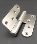 4 Inch Detachable L Shaped Cabinet Hinge With Rounded Corner Release In 304 Stainless Steel Left Hand for wood doors