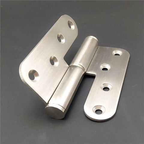 4 Inch Detachable L Shaped Cabinet Hinge With Rounded Corner Release In 304 Stainless Steel Left Hand for wood doors